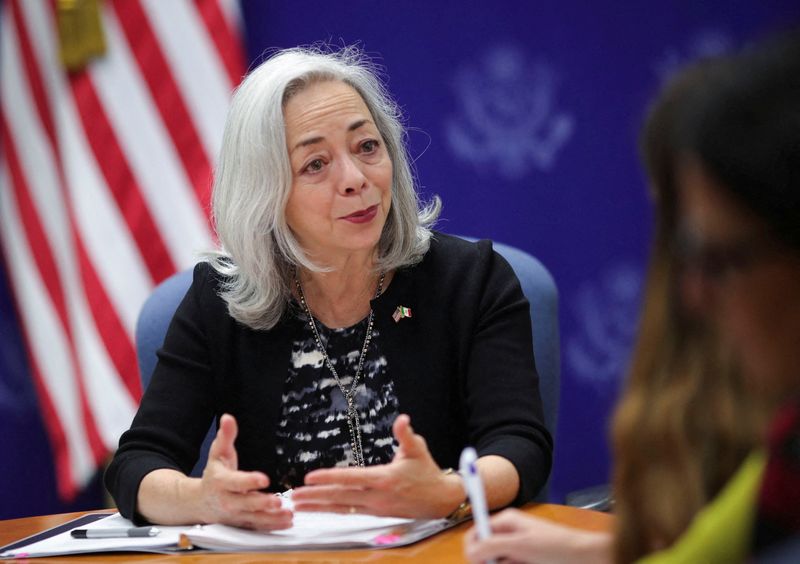 &copy; Reuters. FILE PHOTO: Thea Lee, Deputy Undersecretary for International Labor Affairs speaks during an interview with Reuters at the U.S. embassy in Mexico CIty, Mexico June 30, 2023. REUTERS/Henry Romero/File Photo