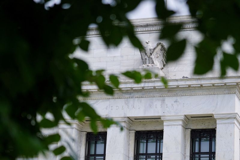 &copy; Reuters. FILE PHOTO: The exterior of the Marriner S. Eccles Federal Reserve Board Building is seen in Washington, D.C., U.S., June 14, 2022. REUTERS/Sarah Silbiger/File Photo