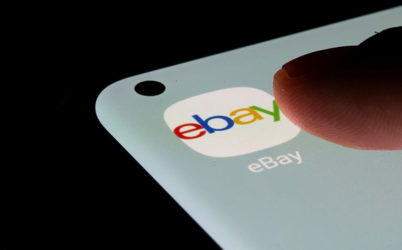 &copy; Reuters. The eBay app is seen on a smartphone in this illustration taken, July 13, 2021. REUTERS/Dado Ruvic/Illustration/File Photo