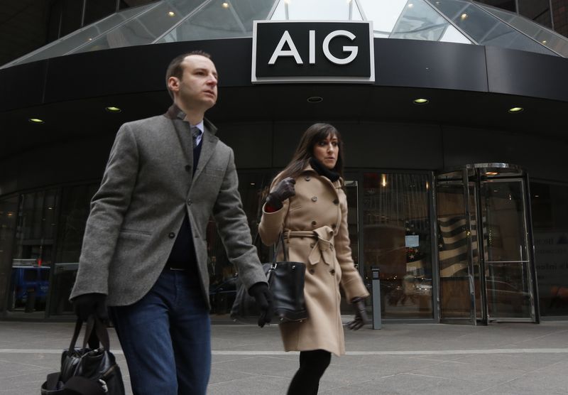 &copy; Reuters. The AIG headquarters offices are seen in New York's financial district, January 9, 2013. REUTERS/Brendan McDermid/File Photo