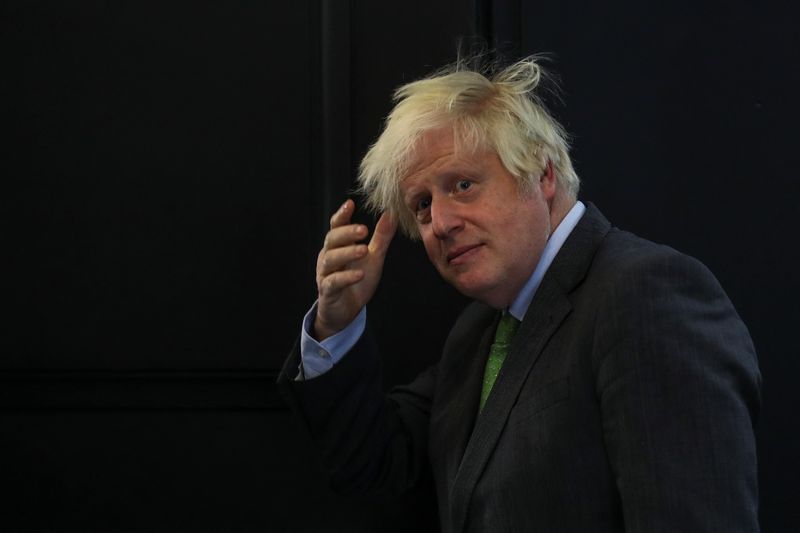 &copy; Reuters. United Kingdom's former Prime Minister Boris Johnson gestures after a meeting with Sao Paulo's Governor Tarcisio de Freitas (not pictured), in Sao Paulo, Brazil, August 31, 2023. REUTERS/Carla Carniel /File Photo