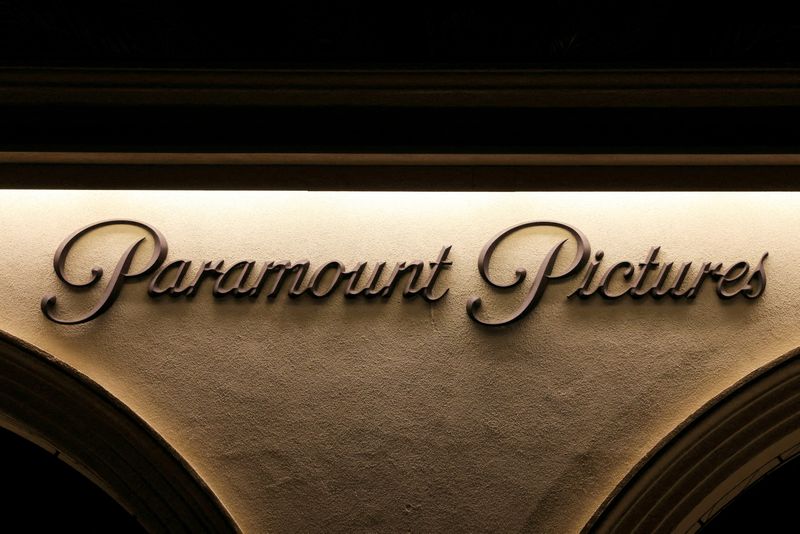 &copy; Reuters. FILE PHOTO: The logo of Paramount Pictures studios is pictured Los Angeles, California, U.S., September 24, 2023.  REUTERS/David Swanson/File Photo