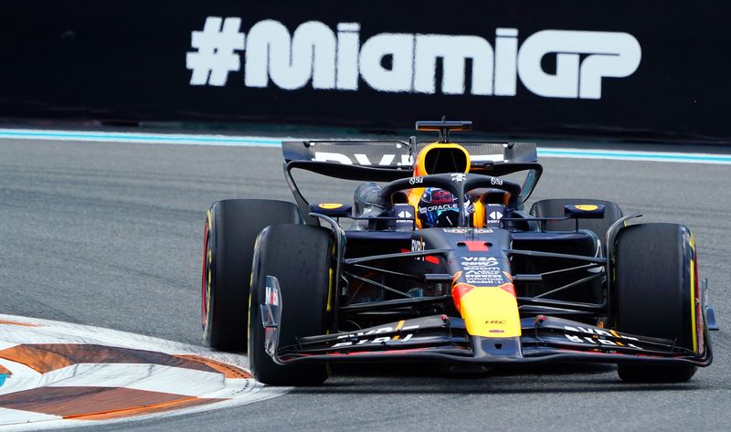 &copy; Reuters. Max Verstappen, da Red Bull, durante treino para o GP de Miami de F1
03/05/2024
John David Mercer-USA TODAY Sports