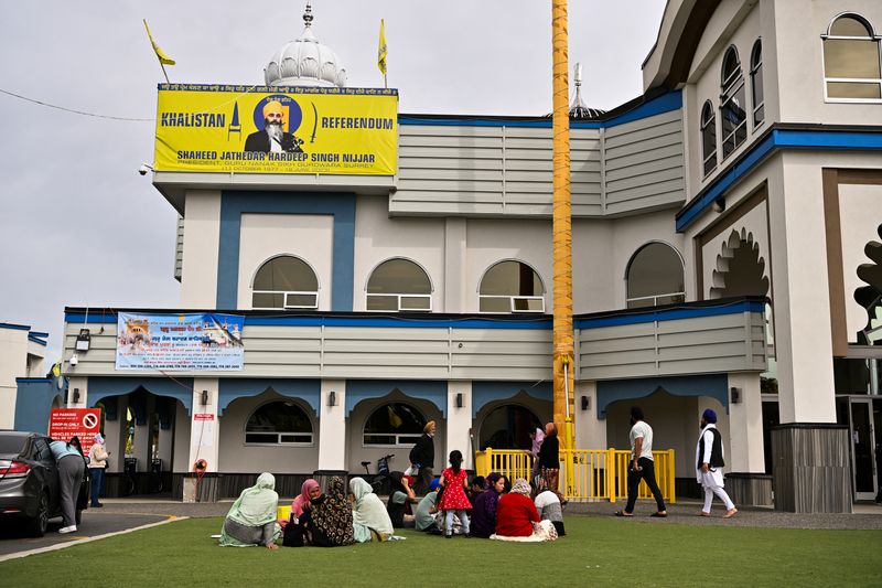 &copy; Reuters. Guru Nanak Sikh Gurdwara, temple sikh de la ville de Surrey, dans la province de Colombie-Britannique. /Photo prise le 3 mai 2024/REUTERS/Jennifer Gauthier