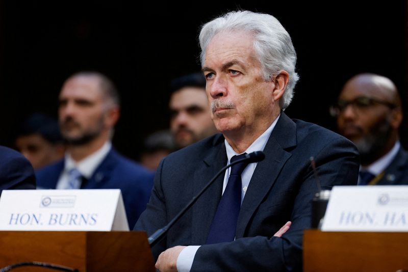 &copy; Reuters. FILE PHOTO: Director of the Central Intelligence Agency William Burns testifies at a Senate Intelligence Committee hearing on worldwide threats to American security, on Capitol Hill in Washington, U.S., March 11, 2024. REUTERS/Julia Nikhinson/File Photo