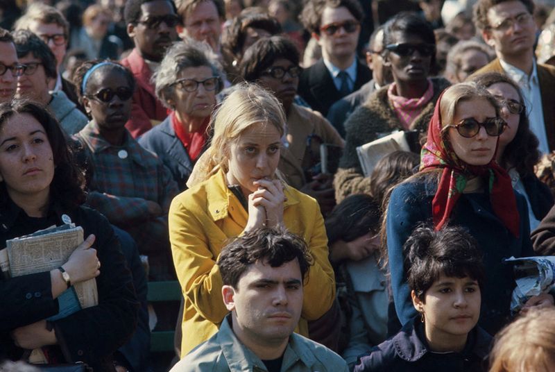 &copy; Reuters. People attend an anti-draft demonstration to protest the Vietnam War, in Central Park, New York City, U.S., in 1968.  Library of Congress/Bernard Gotfryd/Handout via REUTERS/ File Photo    