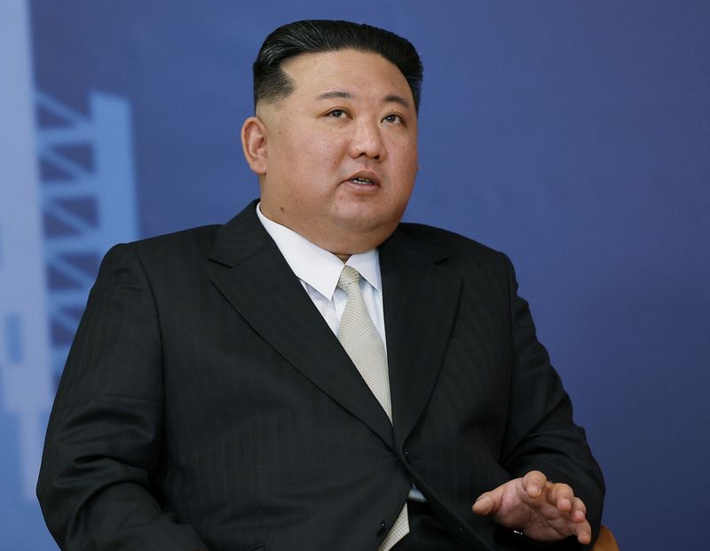 &copy; Reuters. الزعيم الكوري الجنوبي كيم جونج أون خلال اجتماع في قاعدة فاستوتشني بمنطقة أمور في روسيا يوم 13 سبتمبر أيلول 2024. صورة لرويترز من وكالة سبوتنيك 
