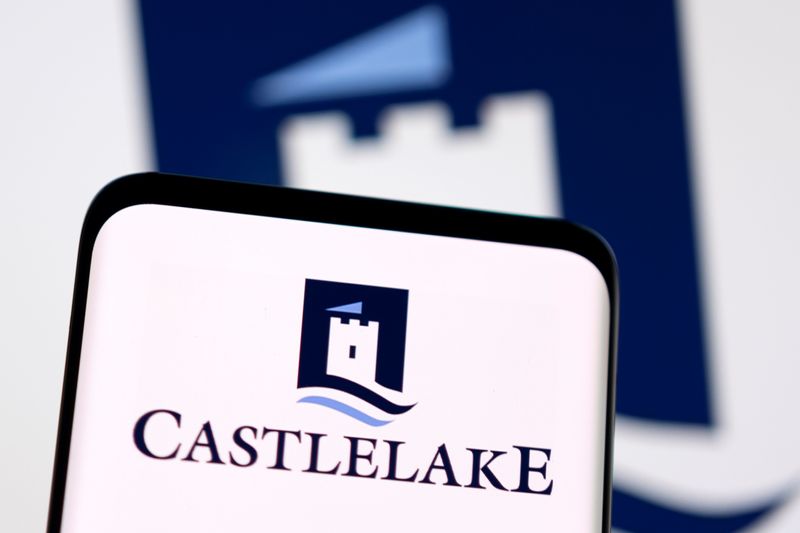 &copy; Reuters. Castlelake logo is seen displayed in this illustration taken, May 4, 2022. REUTERS/Dado Ruvic/Illustration