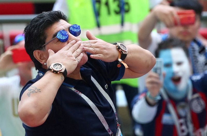 &copy; Reuters. Maradona na Rússia
 30/6/2018    REUTERS/Pilar Olivares