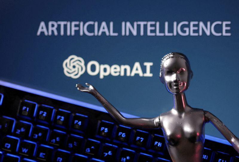&copy; Reuters. OpenAI logo and AI Artificial Intelligence words are seen in this illustration taken, May 4, 2023. REUTERS/Dado Ruvic/Illustration/File Photo
