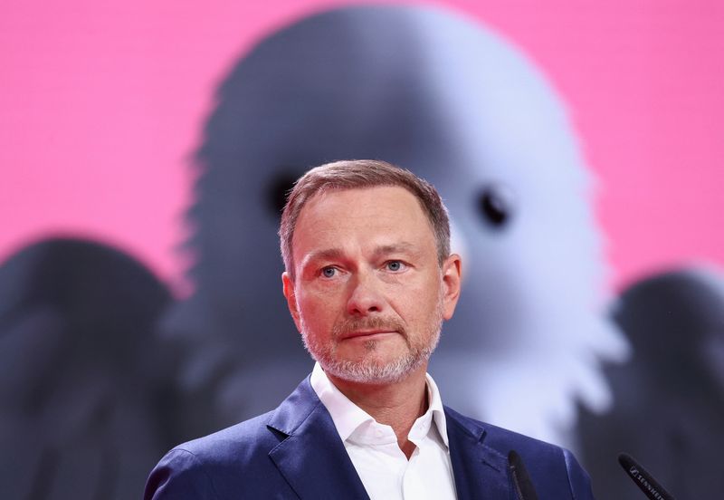 &copy; Reuters. FILE PHOTO: Germany's Free Democratic Party (FDP) leader and Finance Minister Christian Lindner attends the party congress in Berlin, Germany April 27, 2024. REUTERS/Liesa Johannssen/File Photo