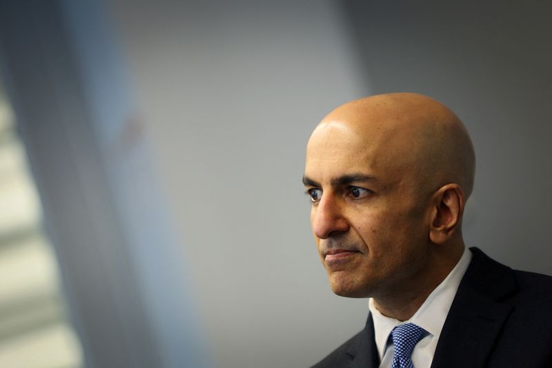 &copy; Reuters. FILE PHOTO: Neel Kashkari, President and CEO of the Federal Reserve Bank of Minneapolis, attends an interview with Reuters in New York City, New York, U.S., May 22, 2023. REUTERS/Mike Segar/File Photo