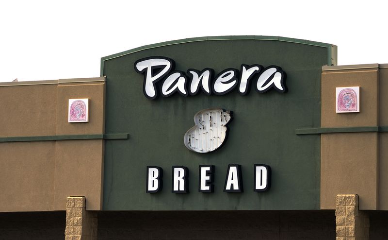 &copy; Reuters. FILE PHOTO: The sign on the hood of a delivery truck for Panera Bread Co. is seen in Westminster, Colorado February 11, 2015. Panera Bread Co was to issue its Q4 2014 Earnings Release on Wednesday.  REUTERS/Rick Wilking/File Photo