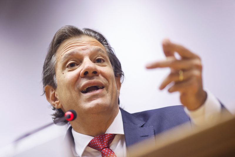 &copy; Reuters. Ministro da Fazenda, Fernando Haddad, durante coletiva de imprensa, em Brasília
28/12/2023
REUTERS/Adriano Machado