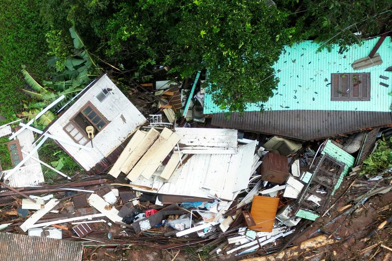 © Reuters. Casa destruída pelas fortes chuvas no Rio Grande do Sul
05/05/2024
REUTERS/Diego Vara