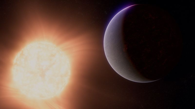 &copy; Reuters. Conceito de um artista mostra o exoplaneta 55 Cancri e, também chamado de Janssen, a chamada super-Terra, junto com a estrela que orbita nesta ilustração sem data divulgada pela NASA
NASA, ESA, CSA, Ralf Crawford (STScI)/Divulgação via REUTERS
