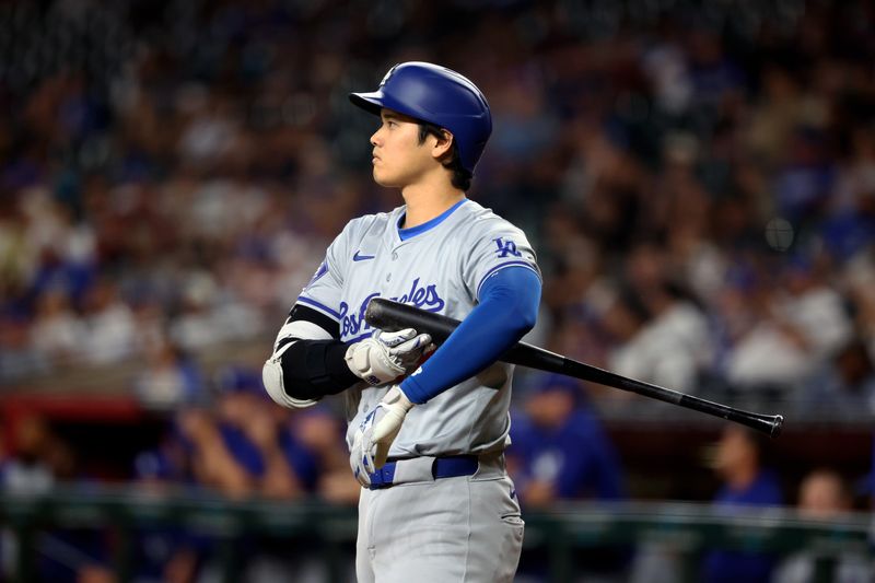 &copy; Reuters. Apr 30, 2024; Phoenix, Arizona, USA; Los Angeles Dodgers designated hitter Shohei Ohtani (17) against the Arizona Diamondbacks at Chase Field. Mandatory Credit: Mark J. Rebilas-USA TODAY Sports/ File Photo