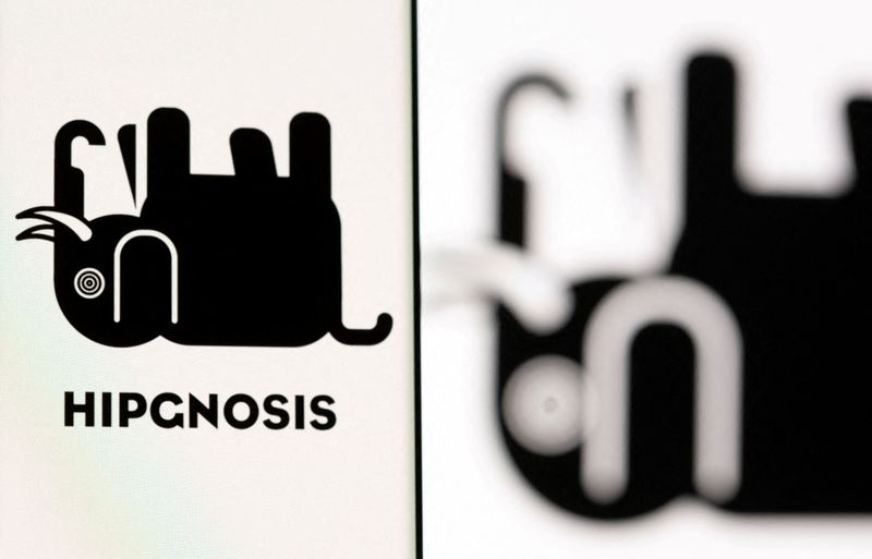 &copy; Reuters. FILE PHOTO: Hipgnosis logos are seen in this illustration taken, June 28, 2021. REUTERS/Dado Ruvic/Illustration/File Photo