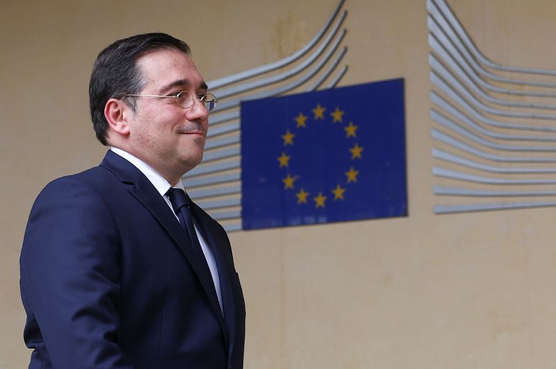 &copy; Reuters. Spanish Foreign Minister Jose Manuel Albares walks, on the day of a meeting to discuss the post-Brexit future of Gibraltar, in Brussels, Belgium, April 12, 2024. REUTERS/Yves Herman/ File Photo