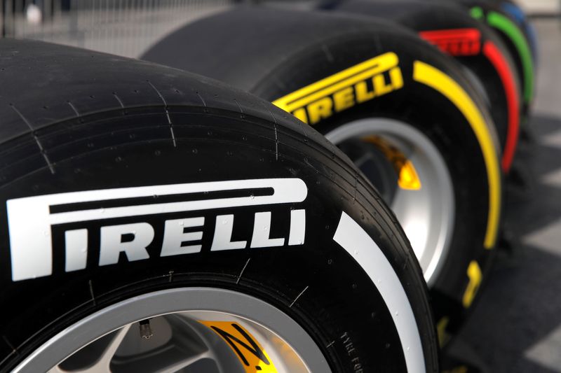&copy; Reuters. Formula One F1 - Azerbaijan Grand Prix - Baku City Circuit, Baku, Azerbaijan - April 27, 2019   General view of Pirelli tyres   REUTERS/Maxim Shemetov/File Photo