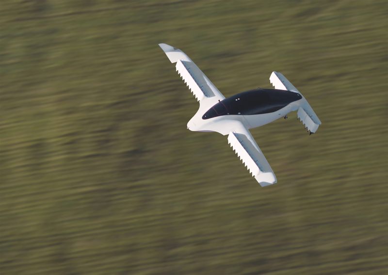 &copy; Reuters. FILE PHOTO: An undated handout picture from Munich flying taxi startup Lilium shows its five-seater prototype in Munich, Germany, October, 2019. Lilium/Handout via REUTERS/File Photo     