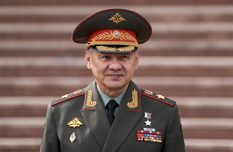 &copy; Reuters. FILE PHOTO: Russian Defence Minister Sergei Shoigu attends a meeting held by defence ministers of the Shanghai Cooperation Organisation (SCO) in Astana, Kazakhstan, April 26, 2024. REUTERS/Turar Kazangapov/File Photo