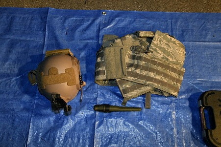 &copy; Reuters. FILE PHOTO: Photo evidence collected during the investigation into U.S. Air National Guardsman Jack Teixeira, who is accused of leaking classified documents online, is released in a document by the U.S. Department of Justice.  Department of Justice/Handou