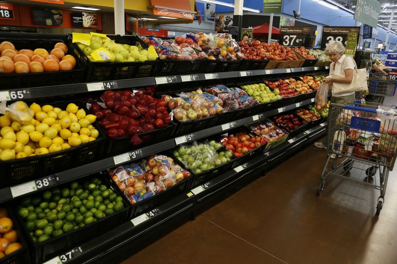 &copy; Reuters. FILE PHOTO: The fresh produce section is seen at a Walmart Supercenter in Rogers, Arkansas June 6, 2013. REUTERS/Rick Wilking/File Photo