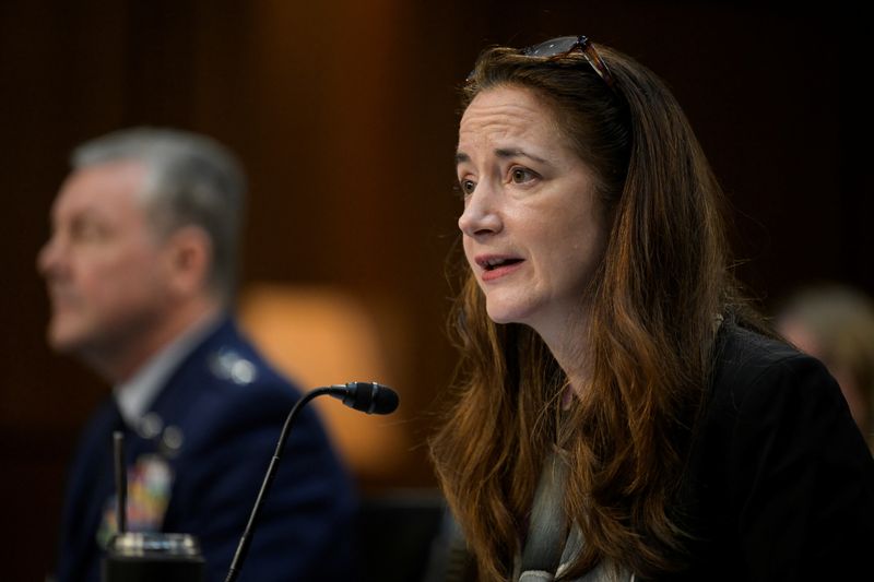 &copy; Reuters. U.S. Director of National Intelligence Avril Haines and the Director of Defense Intelligence Agency Lt. General Jeffrey A. Kruse testify before a Senate Armed Services Committee hearing on worldwide threats, at Capitol Hill in Washington, U.S., May 2, 202