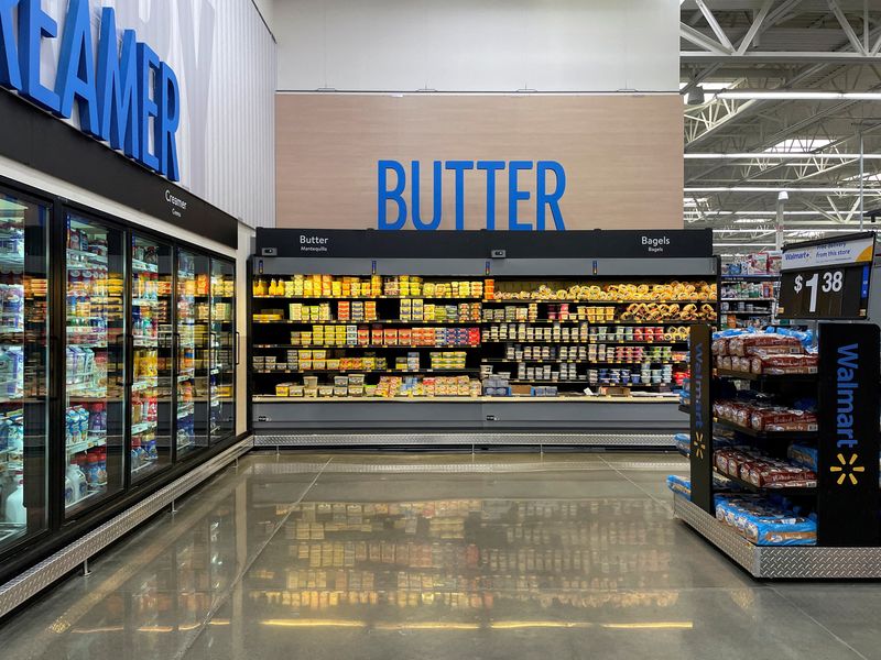 &copy; Reuters. FILE PHOTO: FILE PHOTO: View of an aisle with new signage at Walmart's newly remodeled Supercenter, in Teterboro, New Jersey, U.S., June 7, 2023. REUTERS/Siddharth Cavale//File Photo/File Photo
