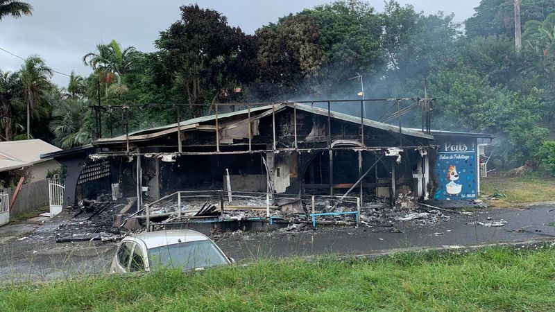 &copy; Reuters. Destruição causada por protestos na Nova Caledônia
15/05/2024
Lilou Garrido Navarro Kherachi/via REUTERS