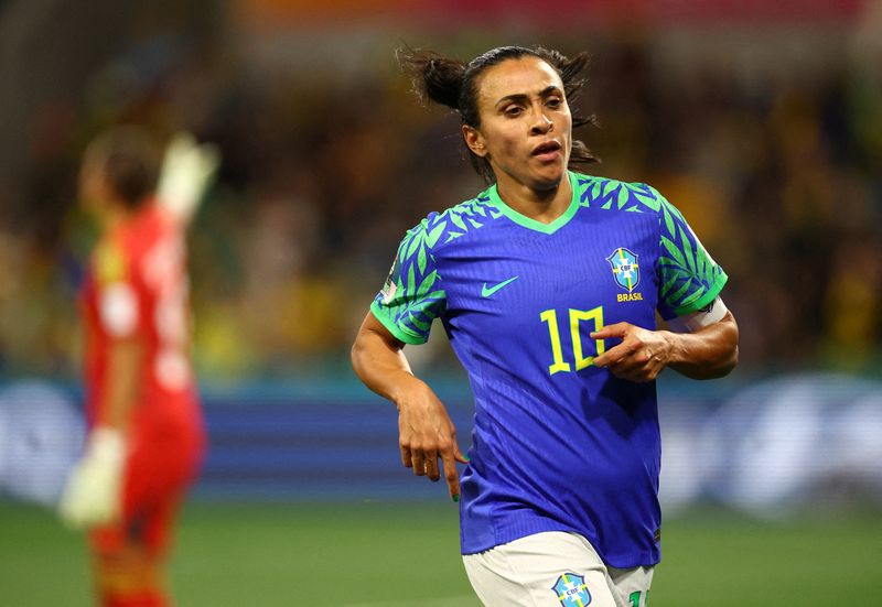 &copy; Reuters. Marta durante partida da seleção brasileira contra a Jamaica pela Copa do Mundo Feminina de 2023 
02/08/2023 REUTERS/Hannah Mckay
