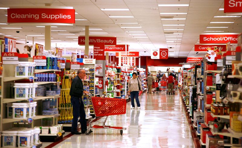 &copy; Reuters. FILE PHOTO: Customers shop at a Target store in Arvada, Colorado February 24, 2009. REUTERS/Rick Wilking/File Photo