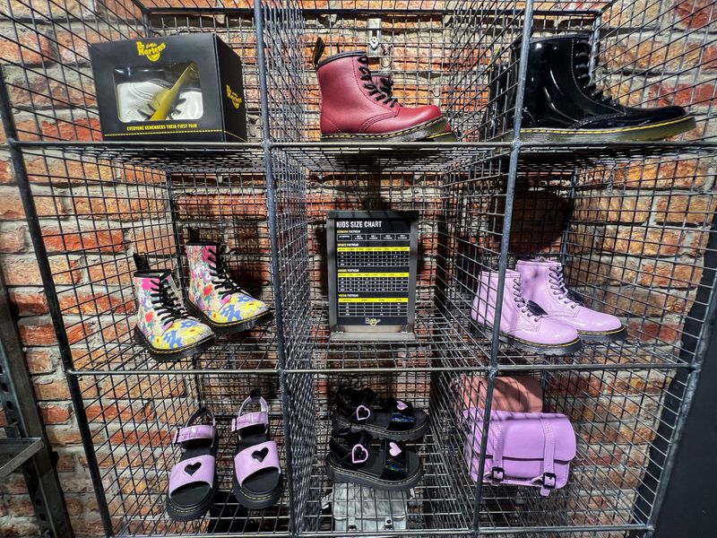 &copy; Reuters. FILE PHOTO: Dr. Martens shoes are displayed inside a shop in Manchester, Britain, May 26, 2023. REUTERS/Jason Cairnduff/File photo