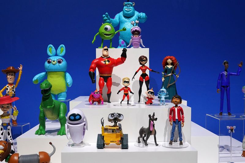 &copy; Reuters. Brinquedos da Pixar fabricados pela Mattel na cidade de Nova York, EUA
21/2/2020 REUTERS/Carlo Allegri/Arquivo