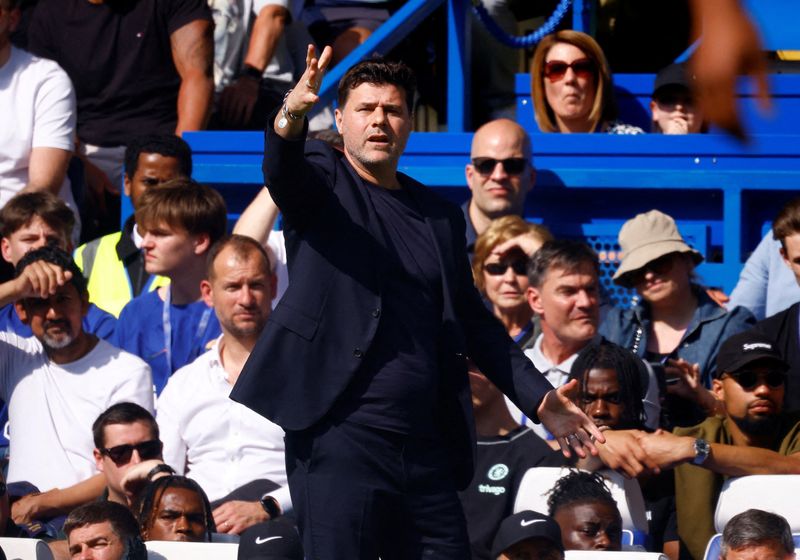 &copy; Reuters. Mauricio Pochettino durante partida do Chelsea
19/05/2024
Action Images via Reuters/John Sibley 