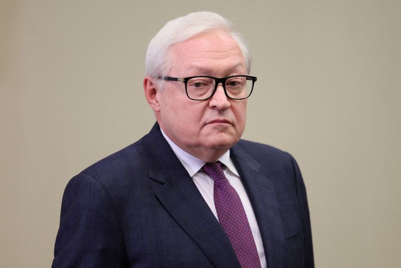 &copy; Reuters. FILE PHOTO: Russian Deputy Foreign Minister Sergei Ryabkov attends a meeting chaired by Russian President Vladimir Putin on operational issues, including the course of Russia-Ukraine conflict and the continuing conflict between Israel and Hamas, at the No