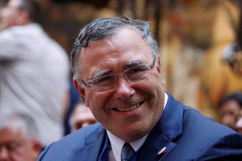 &copy; Reuters. FILE PHOTO: French energy group TotalEnergies CEO Patrick Pouyanne attends the seventh "Choose France Summit", aiming to attract foreign investors to the country, at the Chateau de Versailles, outside Paris, on May 13, 2024. LUDOVIC MARIN/Pool via REUTERS