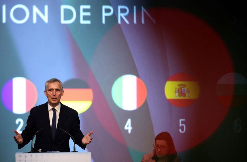 &copy; Reuters. NATO Secretary-General Jens Stoltenberg speaks during the alliance's Parliamentary Assembly Spring Session in Sofia, Bulgaria, May 27, 2024. REUTERS/Stoyan Nenov