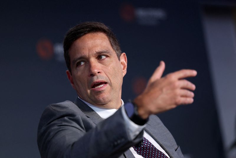 © Reuters. FILE PHOTO: Brazil's central bank Governor Roberto Campos Neto, speaks at the ReutersNEXT Newsmaker event in New York City, New York, U.S., November 9, 2023. REUTERS/Brendan McDermid/File Photo