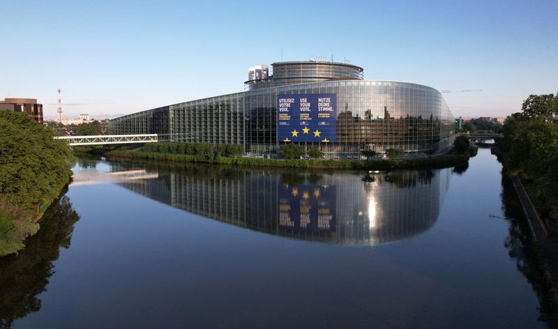 &copy; Reuters. Vista aerea del Parlamento europeo a Strasburgo, Francia, 25 maggio 2024. REUTERS/Christian Hartmann/File Photo