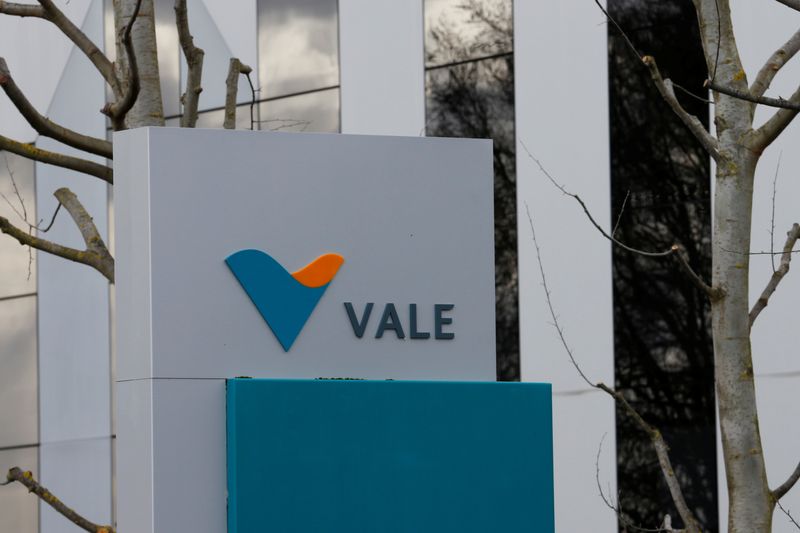 &copy; Reuters. Logo da Vale em escritório na Suíçan30/01/2019nREUTERS/Denis Balibouse