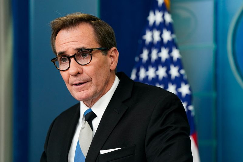 &copy; Reuters. U.S. White House National Security Communications Advisor John Kirby speaks during a press briefing at the White House in Washington, U.S., May 28, 2024. REUTERS/Elizabeth Frantz