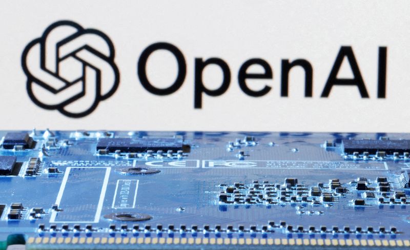 &copy; Reuters. FILE PHOTO: OpenAI logo is seen near computer motherboard in this illustration taken January 8, 2024. REUTERS/Dado Ruvic/Illustration/File Photo/File Photo