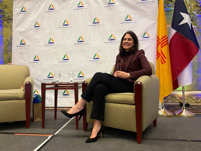 © Reuters. Federal Reserve Bank of Dallas President Lorie Logan attends an event with the Borderplex Alliance in El Paso, Texas, U.S., May 30 2024. REUTERS/Ann Saphir