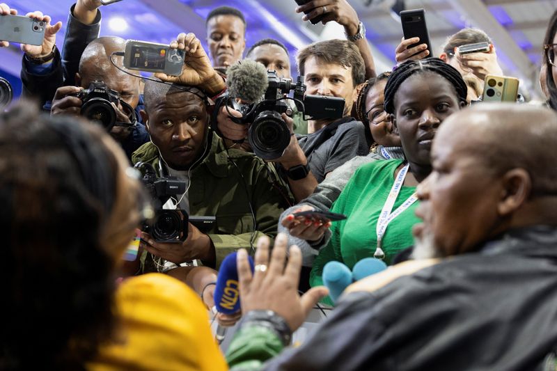 © Reuters.  ANC booth, June 1, 2024. REUTERS/Alet Pretorius