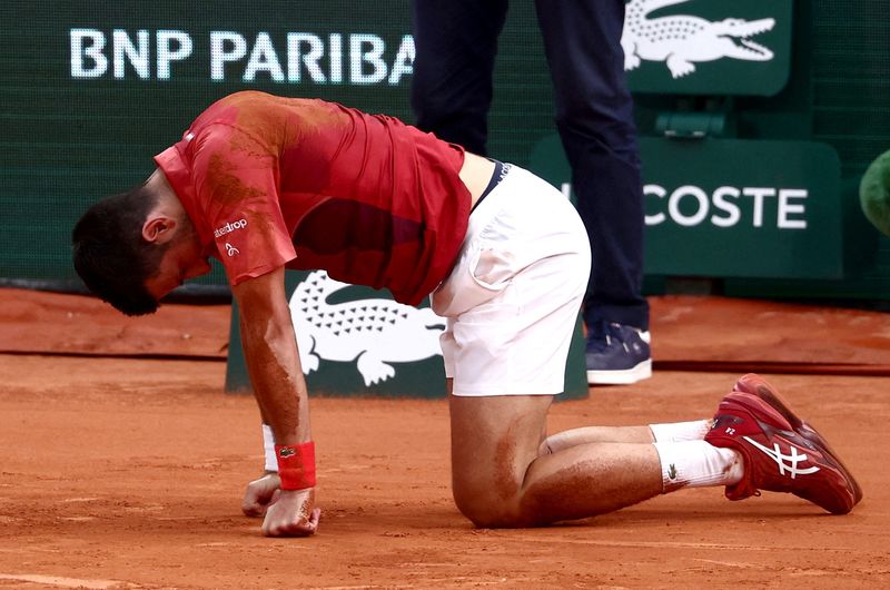 &copy; Reuters. Djokovic enfrenta Cerundolo em Parisn03/06/2024nREUTERS/Yves Herman