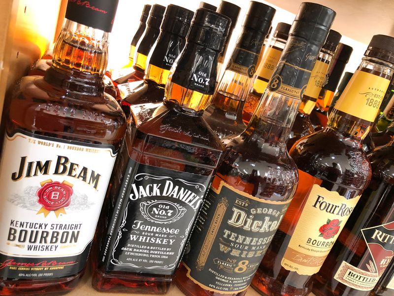 &copy; Reuters. A bottle of Jack Daniels is shown for sale among other brands in the liquor section of a food market in Encinitas, California, U.S., June 6, 2018.  REUTERS/Mike Blake/FILE PHOTO