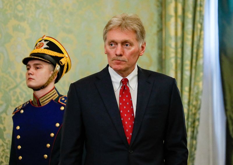 &copy; Reuters. Porta-voz do Kremlin, Dmitry Peskovn23/05/2024nYURI KOCHETKOV/Pool via REUTERS