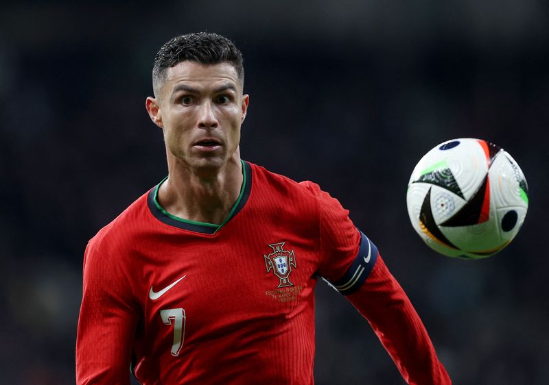 &copy; Reuters. Cristiano Ronaldo durante amistoso de Portugaln 26/3/2024    REUTERS/Borut Zivulovic